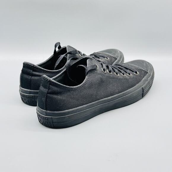 Converse Shoes Mens 8.5 Black Chuck Taylor All Star II Low Top Lace Up Sneakers - Picture 8 of 11